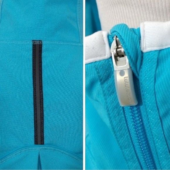 LULULEMON Track Attack Jacket in Spray Blue Size 8 - Picture 8 of 11